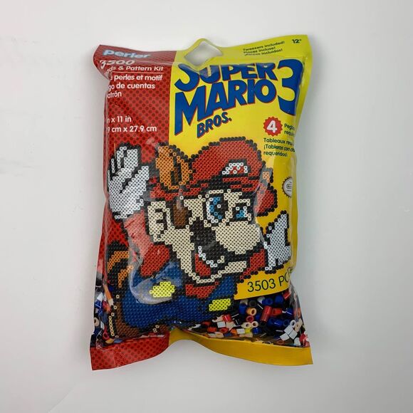 New Sealed Perler Super Mario Bros. 3 3500 beads and pattern kit - Picture 1 of 7